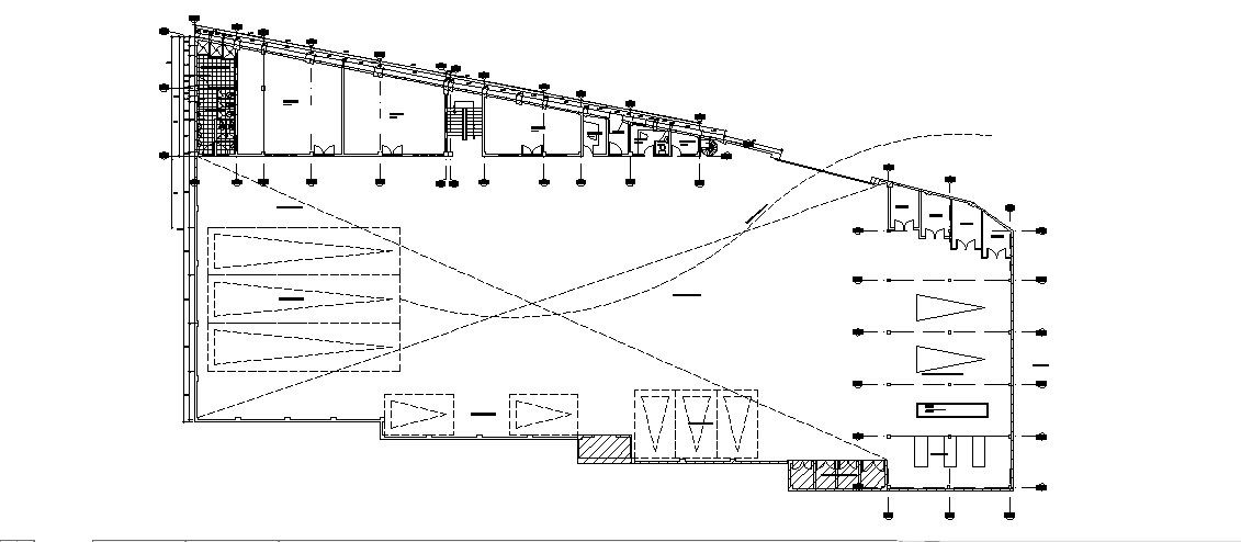 Transport service and garage floor plan layout cad drawing details dwg file