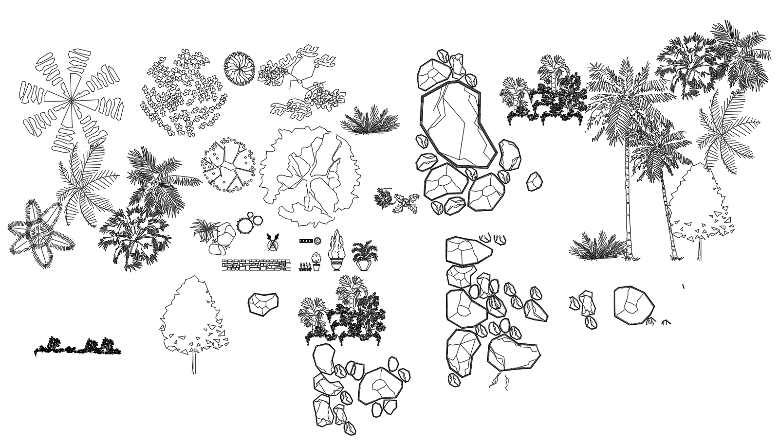 Tree blocks for landscaping in AutoCAD