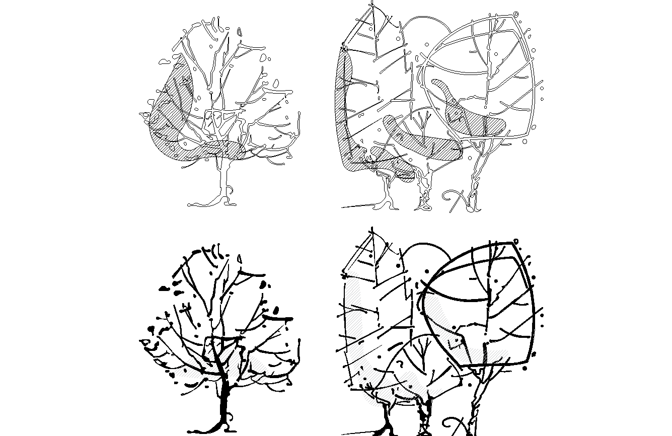 Tree sketch plan detail dwg.