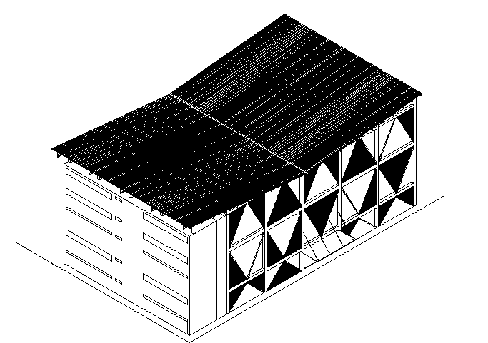 Triangle building elevation detail