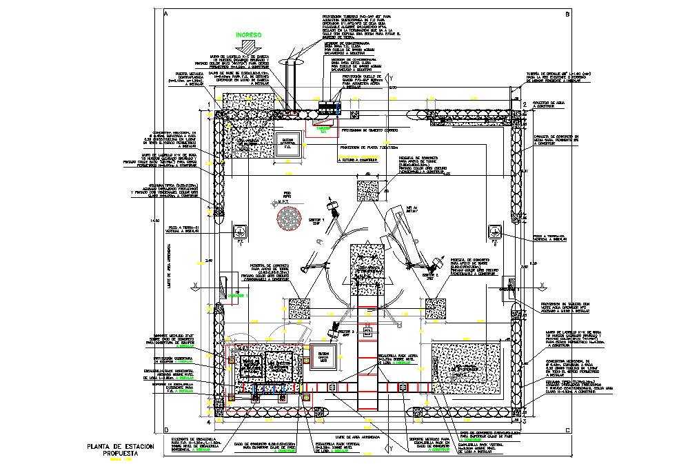 Triangular self supporting tower dwg file