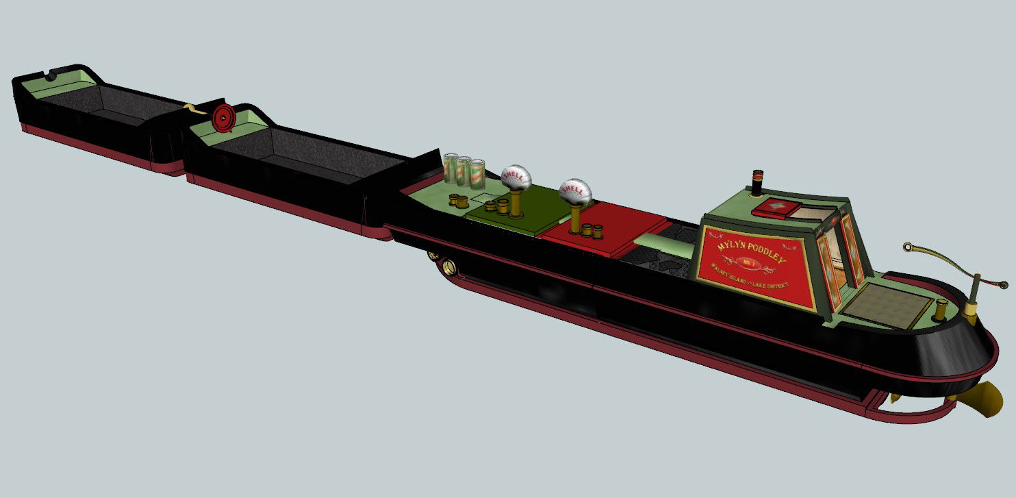 Trina Boat Design with Marine Specifications in CAD Drawing File