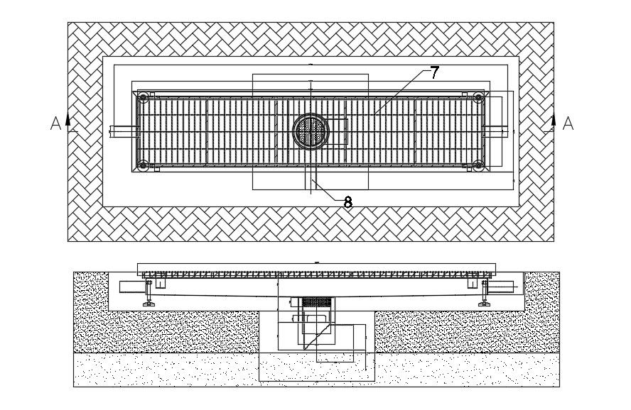 Truss Design CAD Plan and Section Drawing 