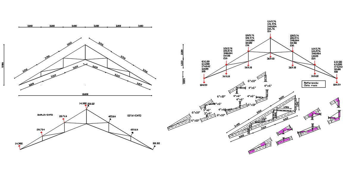 Truss Drawing DWG File