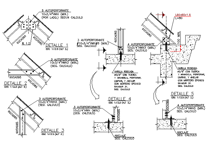 Truss constructive details dwg file