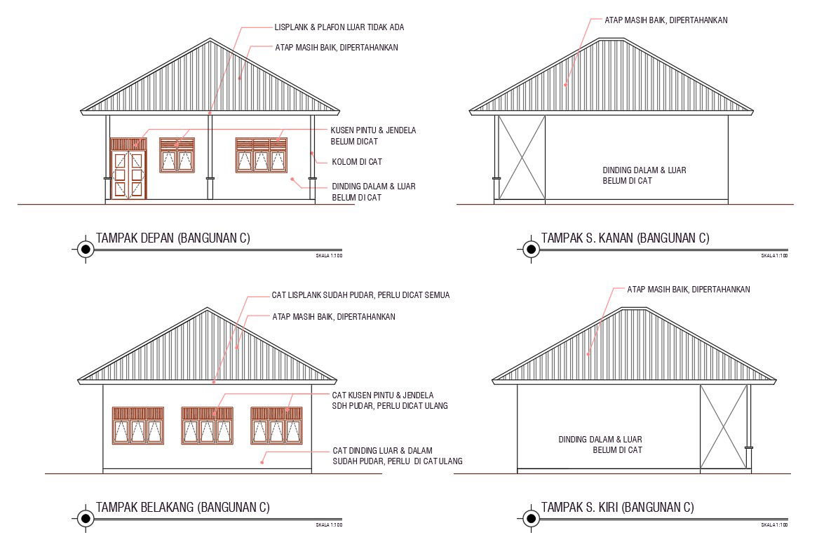 Truss Span Roof House Elevation Design