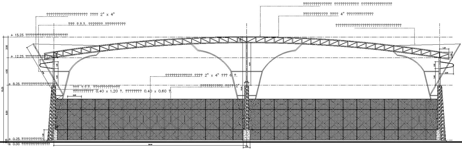 Truss design in detail AutoCAD drawing, dwg file, CAD file
