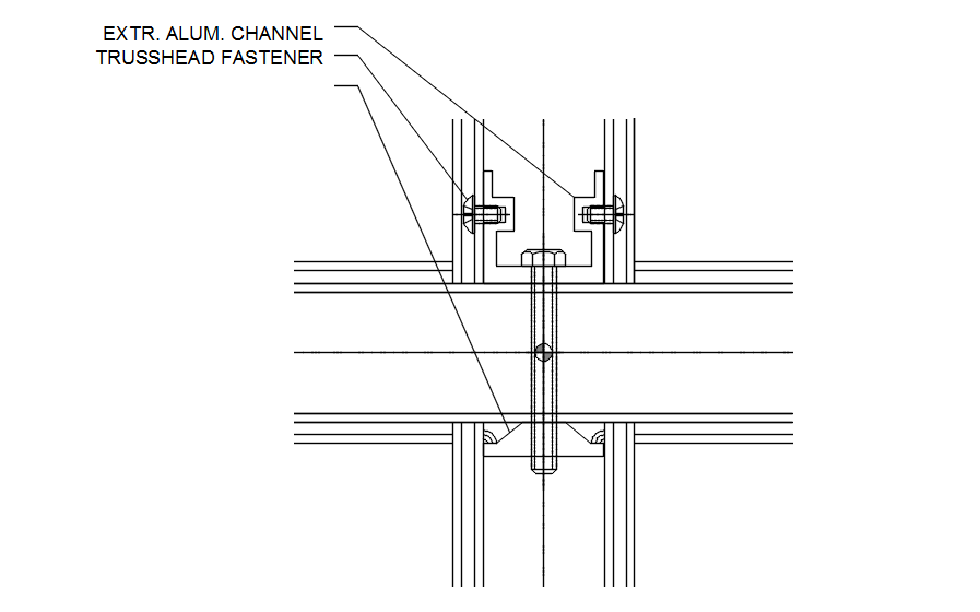 Truss head fastener detail in AutoCAD drawing, dwg file, CAD file
