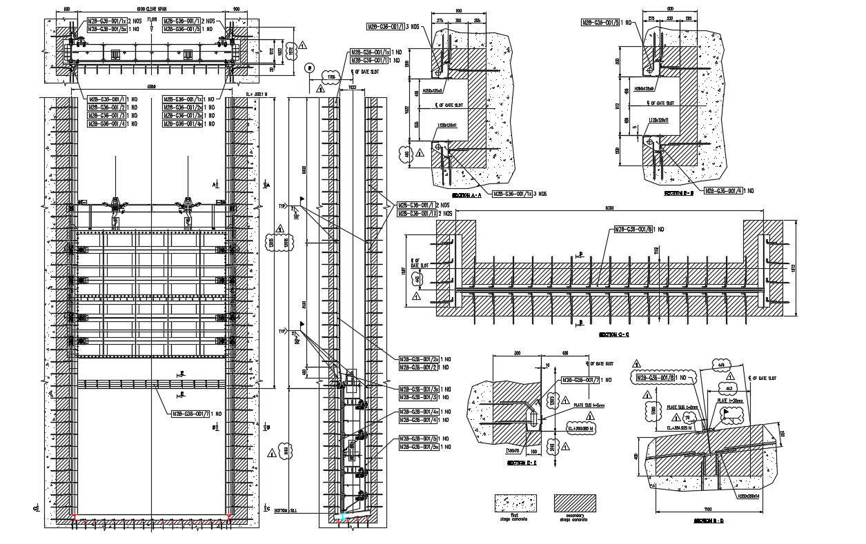 Tube Gate Sliding Designs Plan CAD Drawing