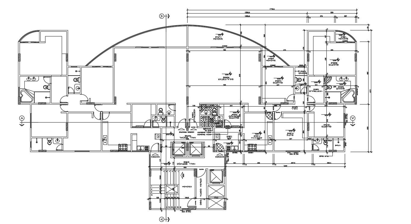 Twin House Design AutoCAD Drawing Design Plan