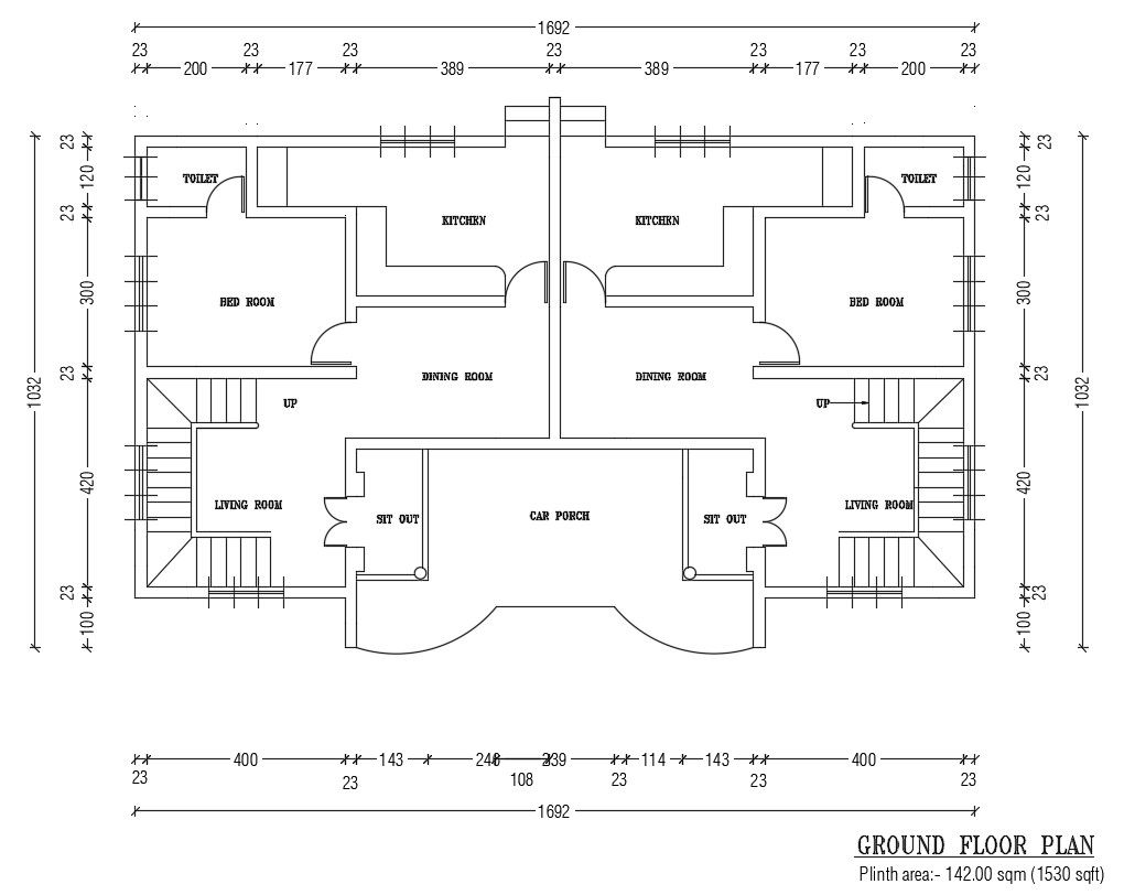 Twin House Layout Plan