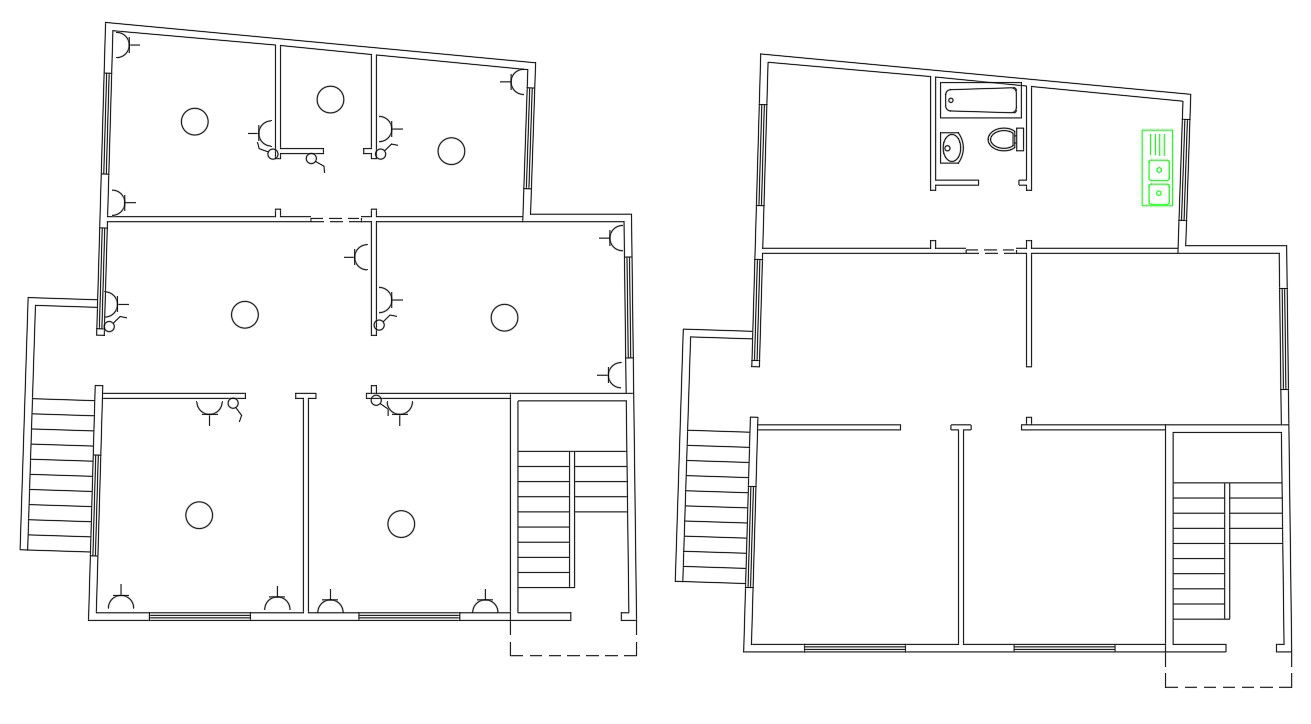 Two Floor Plans Of lavish Residential Bungalow Architecture plan