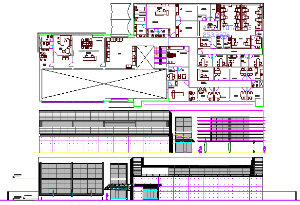 Two-Flooring Clinic Design Structure Details dwg file