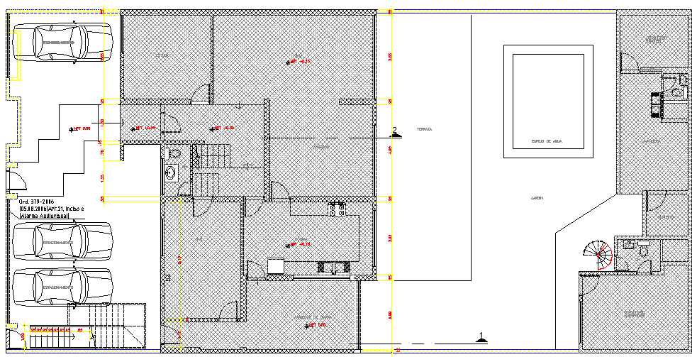 Two Flooring Family House Design and Structure Details dwg file
