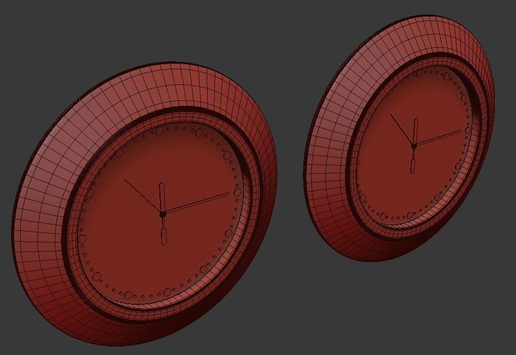 Two Wall Clock Design In 3D MAX File Free  