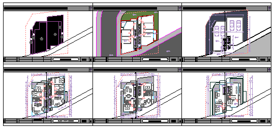 Two family stay house design drawing with parking design