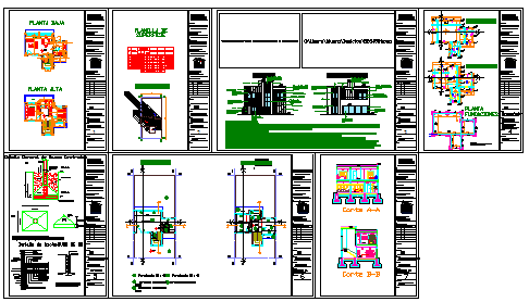 Two floor house design drawing