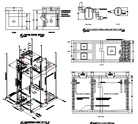 Two flooring house architecture project details dwg file