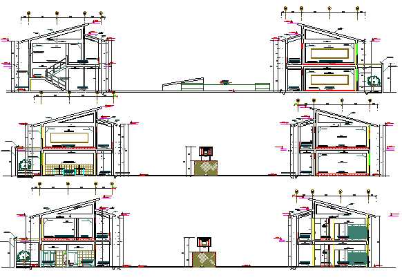 Two flooring school full sectional details dwg file