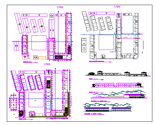 Two flooring selva college architecture project dwg file
