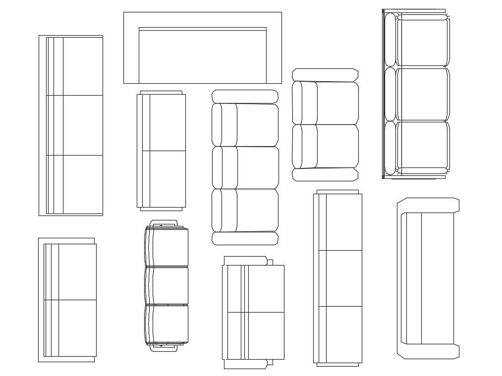 Free DWG of 2 & 3 Seater Sofa CAD Blocks for Download