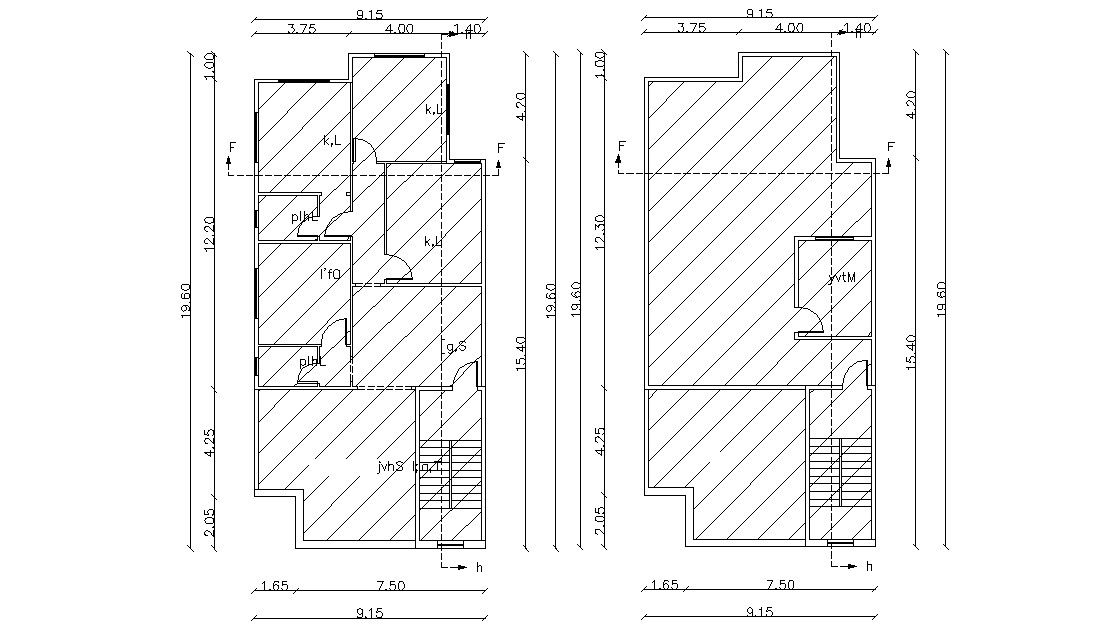 Two Floors plan of Lavish House Design With Working Drawing