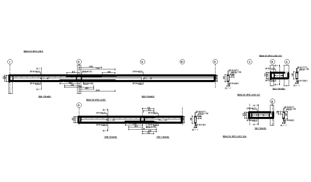Two beam grid lines is given in this Autocad drawing file.Download now.