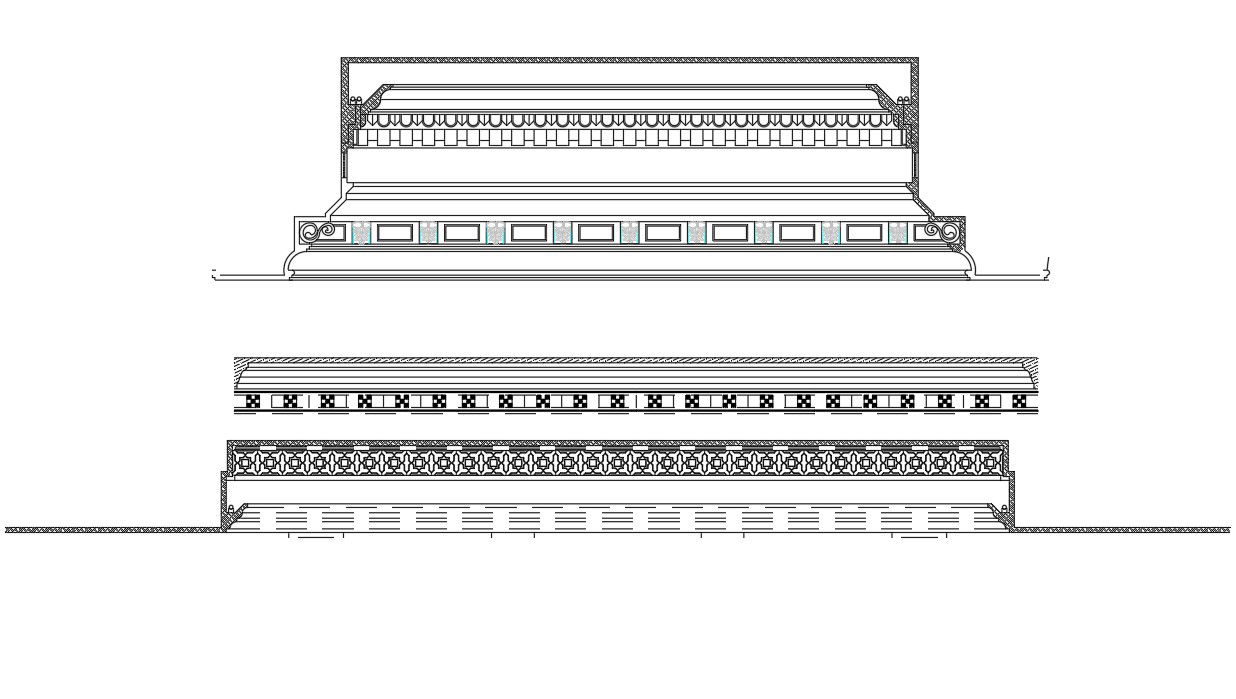 King Bed Front View DWG Blocks for AutoCAD Designers