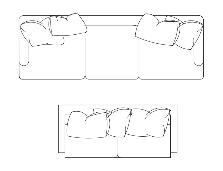 2D DWG Sofa Set Plan for Office and Residential Layout Design Projects
