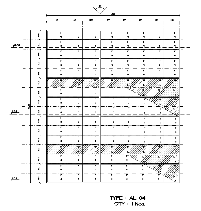 Type 04 aluminum sheet covering drawing is given in this CAD file