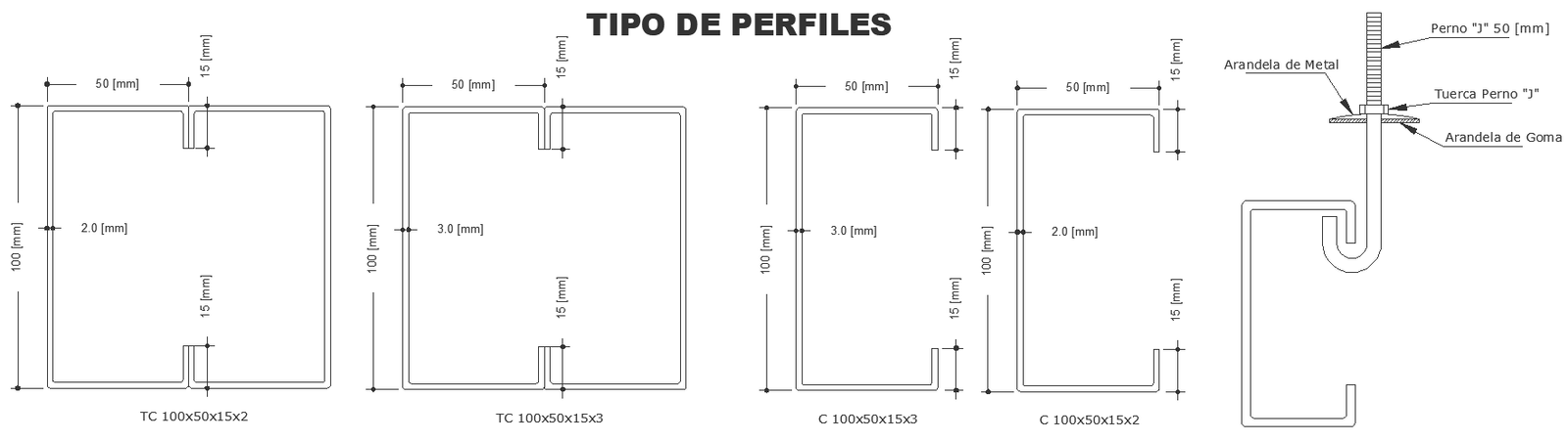 Types of profile lights with connection details dwg autocad drawing .