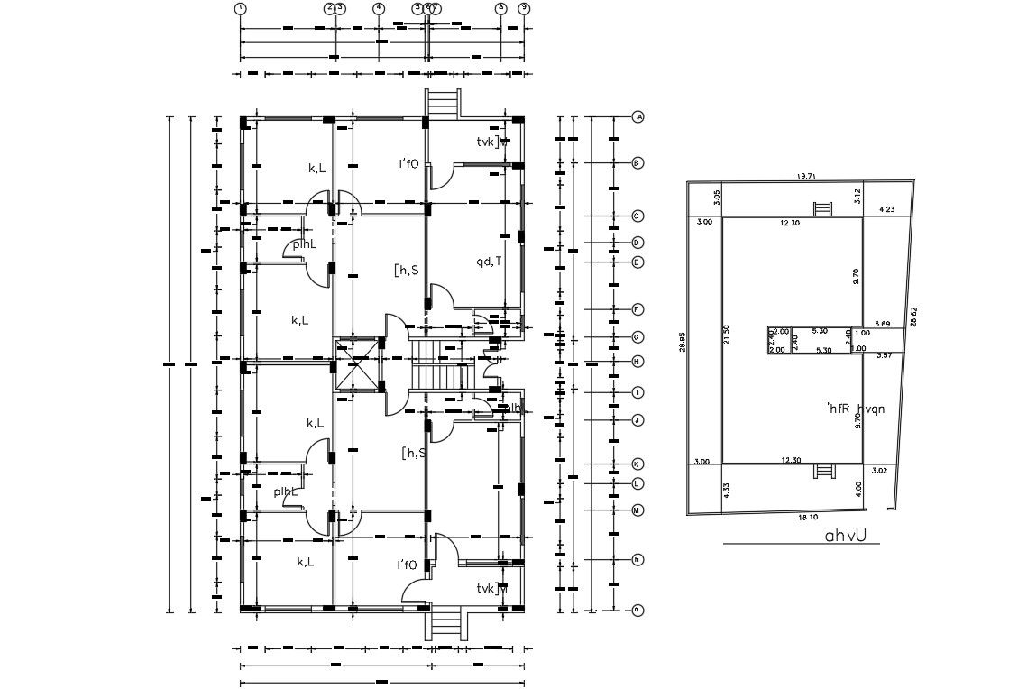 Typical Apartment Cluster Layout Plan DWG File