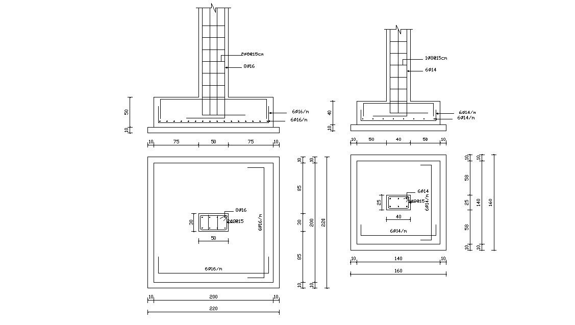 Typical Foundation Column Structure design Free Download