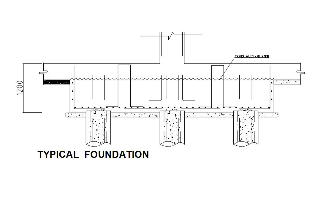 Typical Foundation Plan Free DWG File