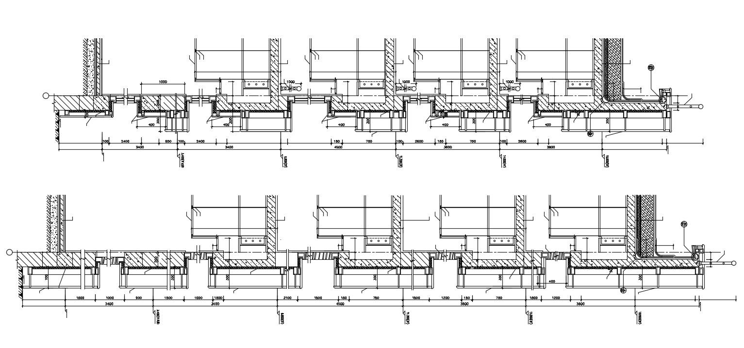 Typical Wall Section Design CAD Drawing