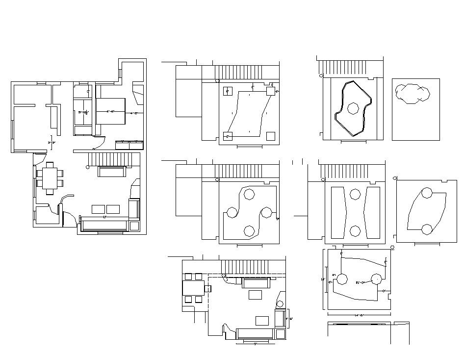 Typical house structure plan layout file in autocad format