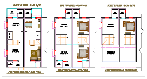 Typical layout design drawing of House design drawing