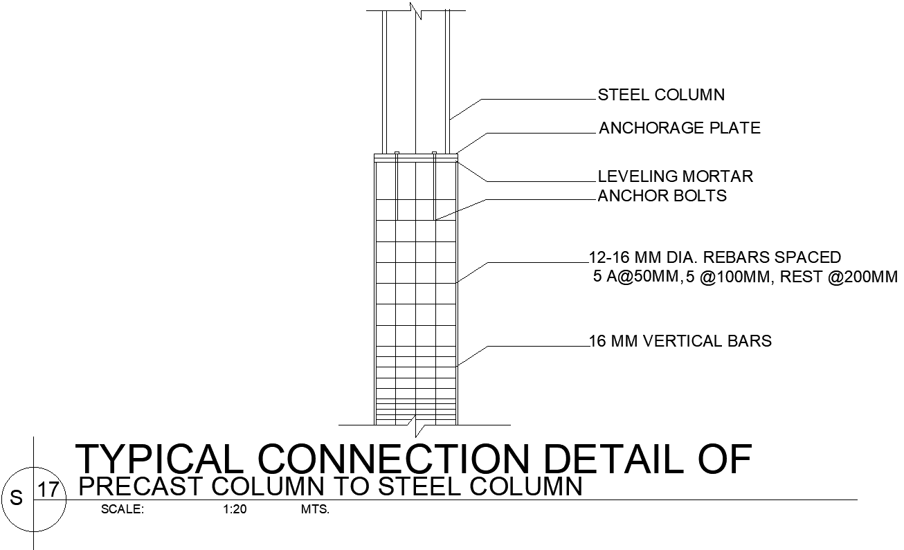 Typical Column Connection Details AutoCAD DWG Download