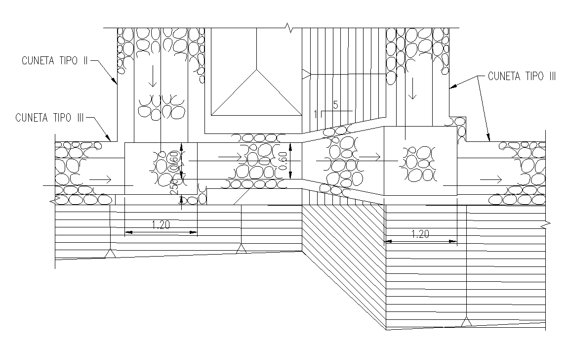 Typical Ditch Construction work CAD drawing files. Download now.