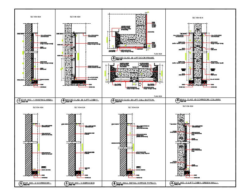 Typical Wall Section CAD Drawing Download Free DWG file