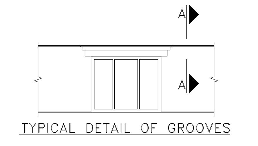 Typical detail of Groove of laboratory building. Download the AutoCAD DWG file.