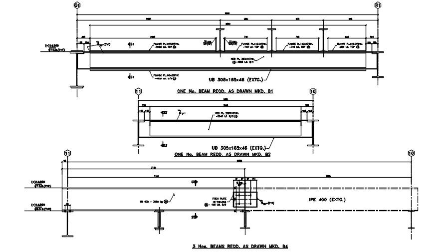 Typical detail of the beam AutoCAD DWG drawing file|CADBULL
