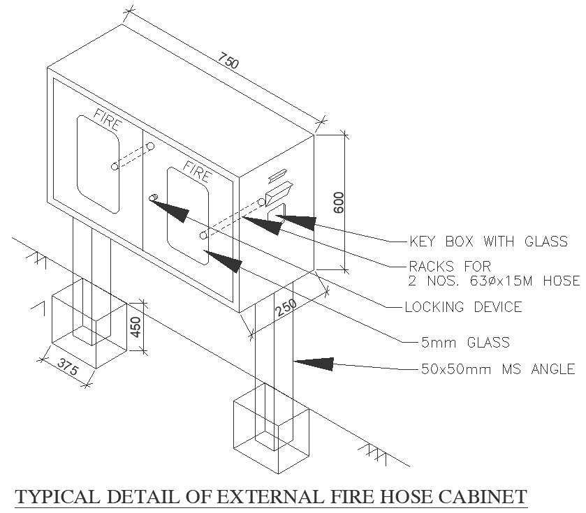 Typical details of external sprinkle details dwg autocad drawing.