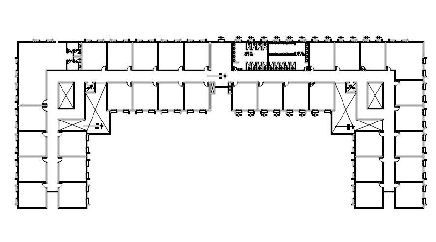 Typical first floor plan of school in detail AutoCAD drawing, dwg file, CAD file