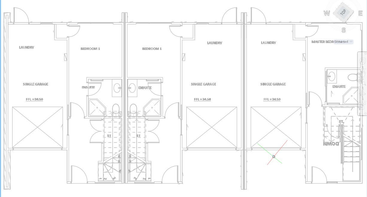 Typical Row House Ground Floor Layout in AutoCAD File