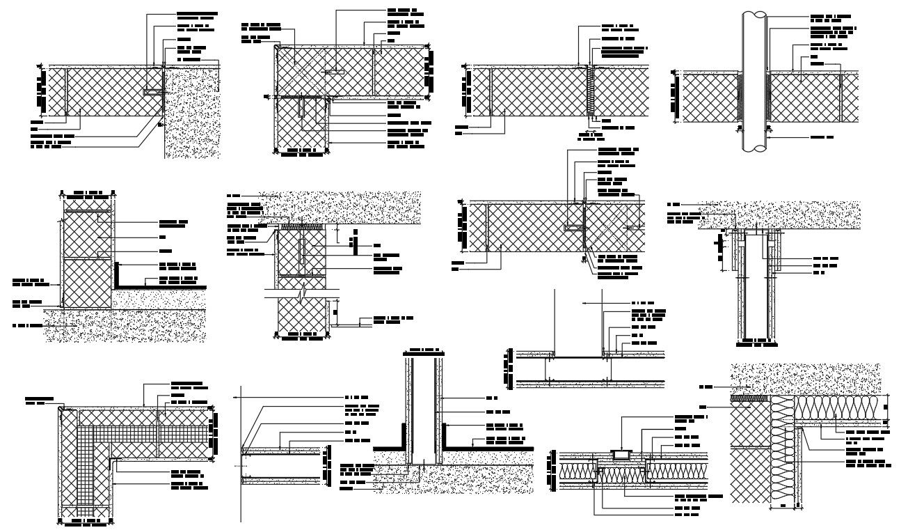Typical partition details of the hotel building is given given in this 2D Autocad DWG drawing file. Download the Autocad DWG drawing file.