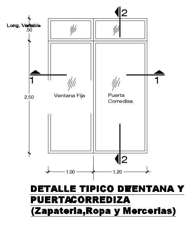 Typical window & sliding door plan is given in this AutoCAD drawing model.Download the Autocad model.