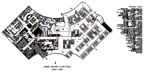 Under Ground floor plan design drawing of Hospital design drawing