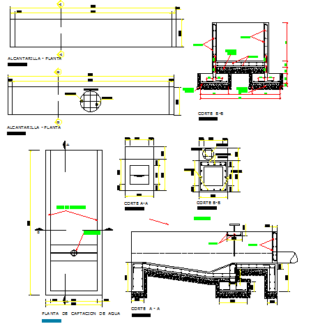 Underground conduit for carrying of drainage water details dwg file