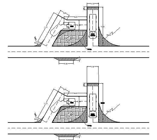 Underground mine loading docks Volvo hauler dwg file